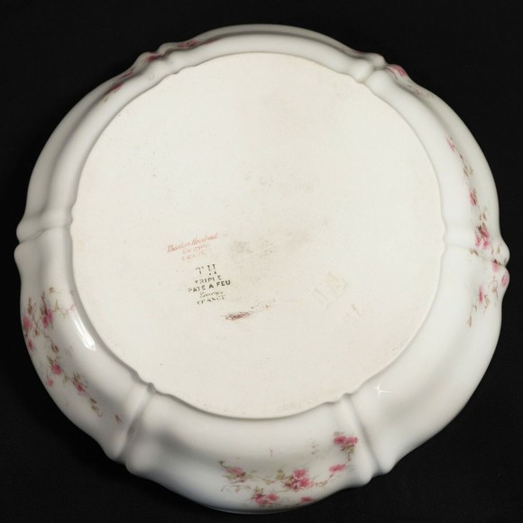 Theodore Haviland Limoges Antique Floral Serving Bowl Schleiger 159y Pate a Feu - Picture 2 of 11